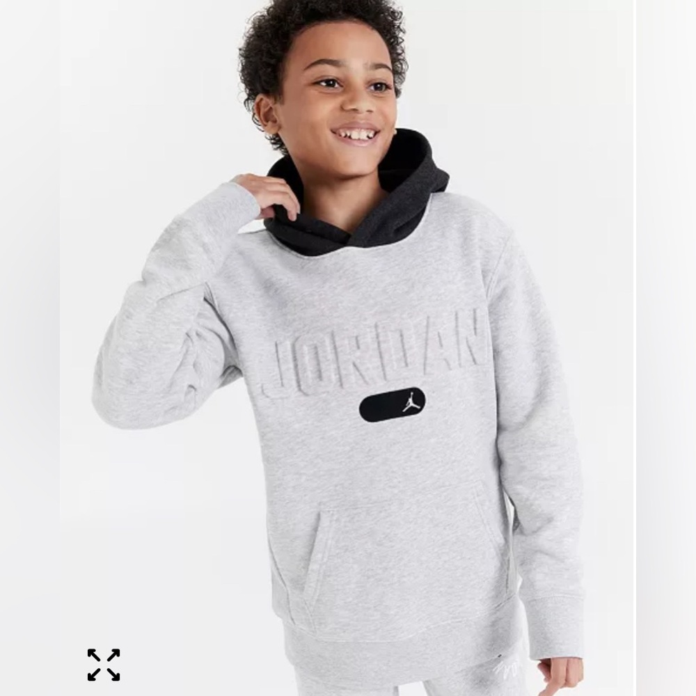 Jordan Logo Embossed Heathered Fleece Hoodie